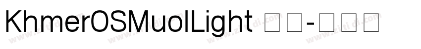 KhmerOSMuolLight 常规字体转换